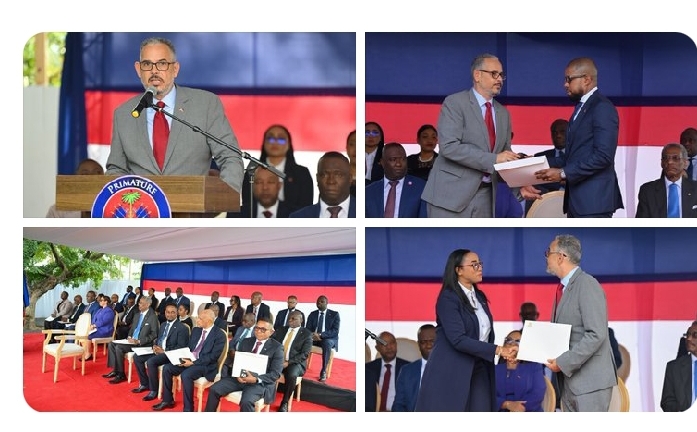 Haïti – Politique : installation les nouveaux ministres, le Premier ministre Fils-Aimé appelle à l’unité